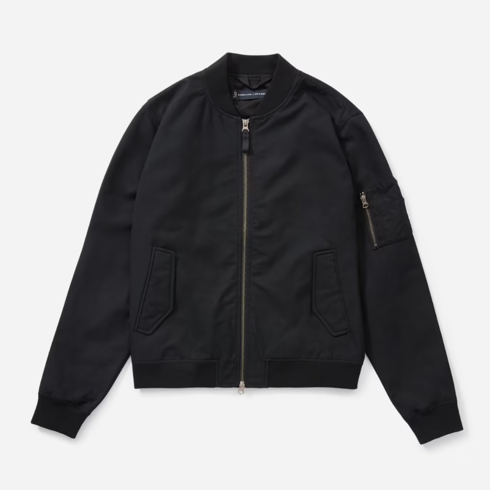 Everlane The Bomber Jacket Black Size M